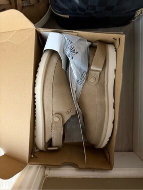 UGG Kids Tan Slip-On Suede Clog